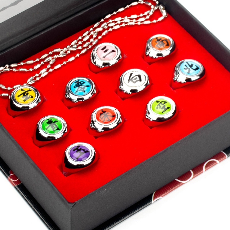 Rare Anime Merchandise - Set de 10 Anillos Metálicos de